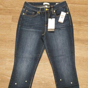 Sofia Vergara Skinny Gold Studded Ankle Jeans